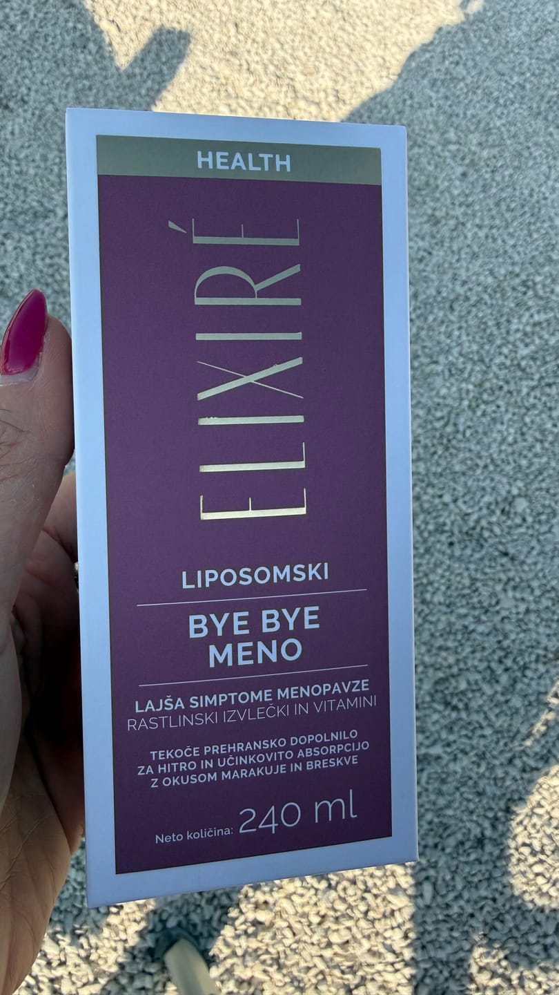 Customer photo review of LIPOSOMSKI BYE BYE MENO, okus marakuje, vanilije in bele breskve
