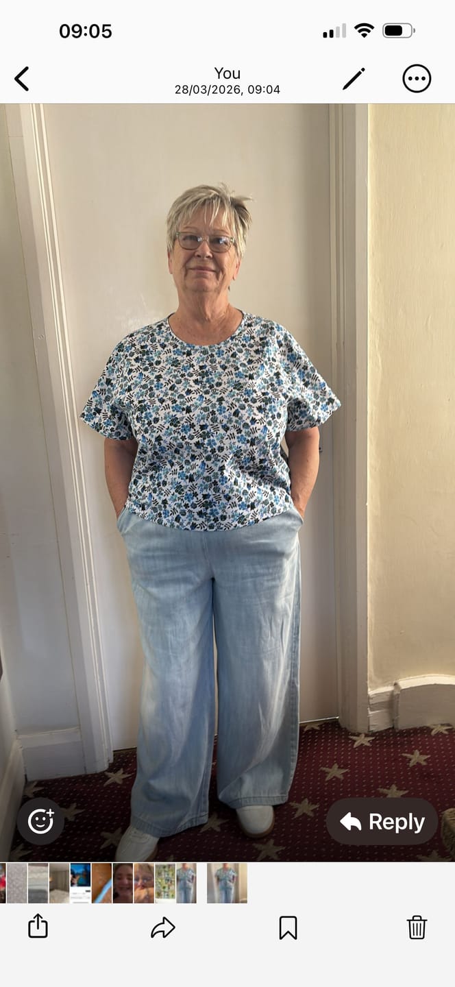 Customer photo review of Delicate Flowers and Leaves Cotton Poplin Fabric