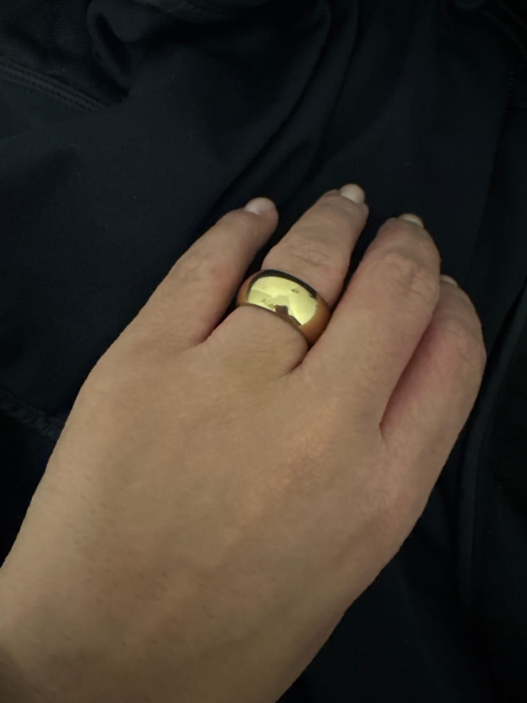 Customer photo review of Minimal Wide Band Ring