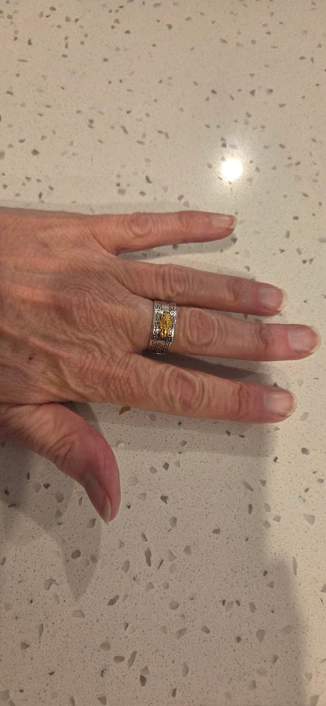 Customer photo review of Buddha Stones Lucky FengShui PiXiu Wealth Ring
