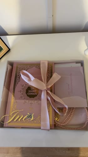 Customer photo review of Grand Coffret Coran Français/Arabe Rose