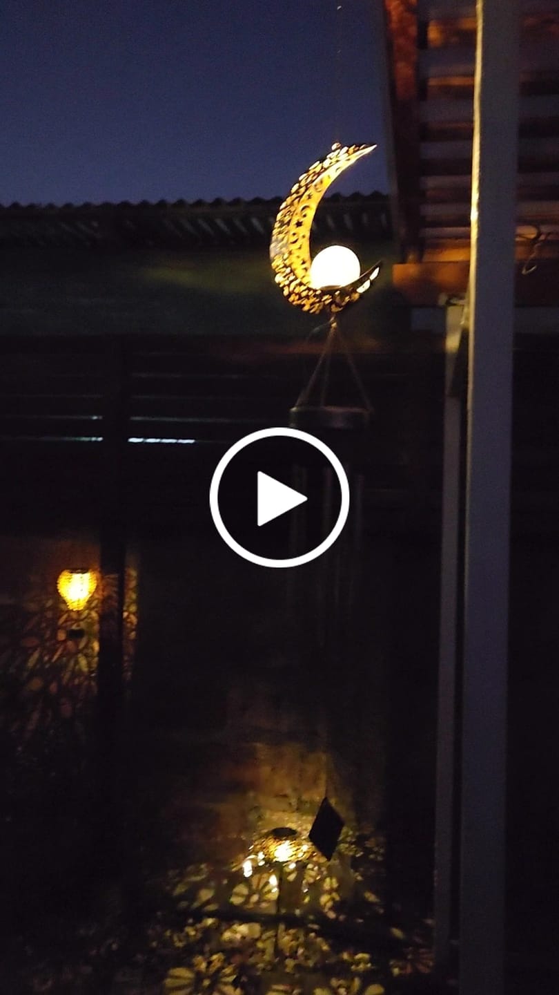 Customer video review of Colgante de Viento Solar - Luz Cálida / Metal / IP44