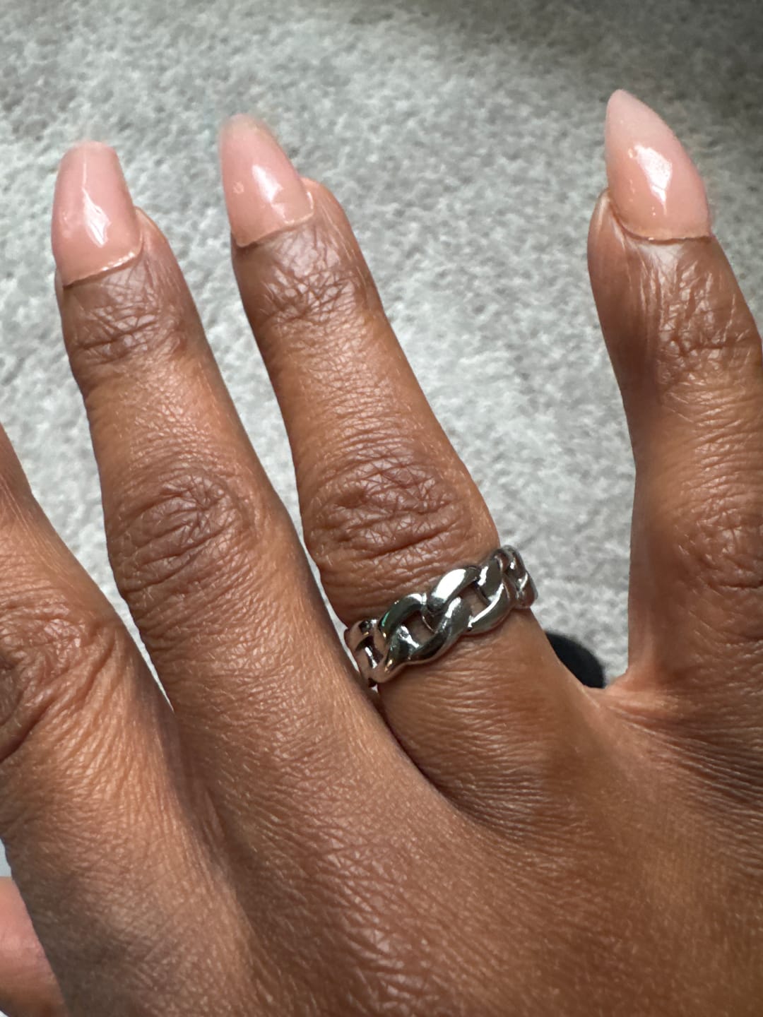 Customer photo review of Cuban Link Ring