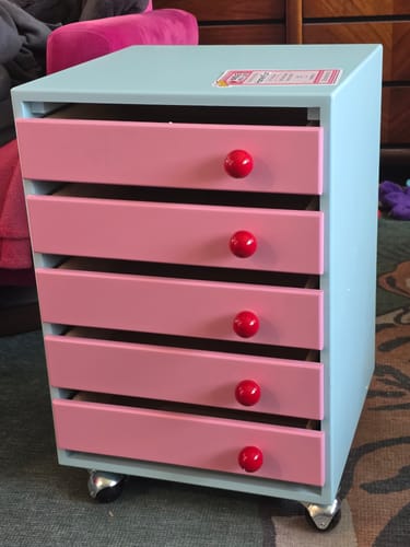 Customer photo review of Pastel Colored Storage Cabinet