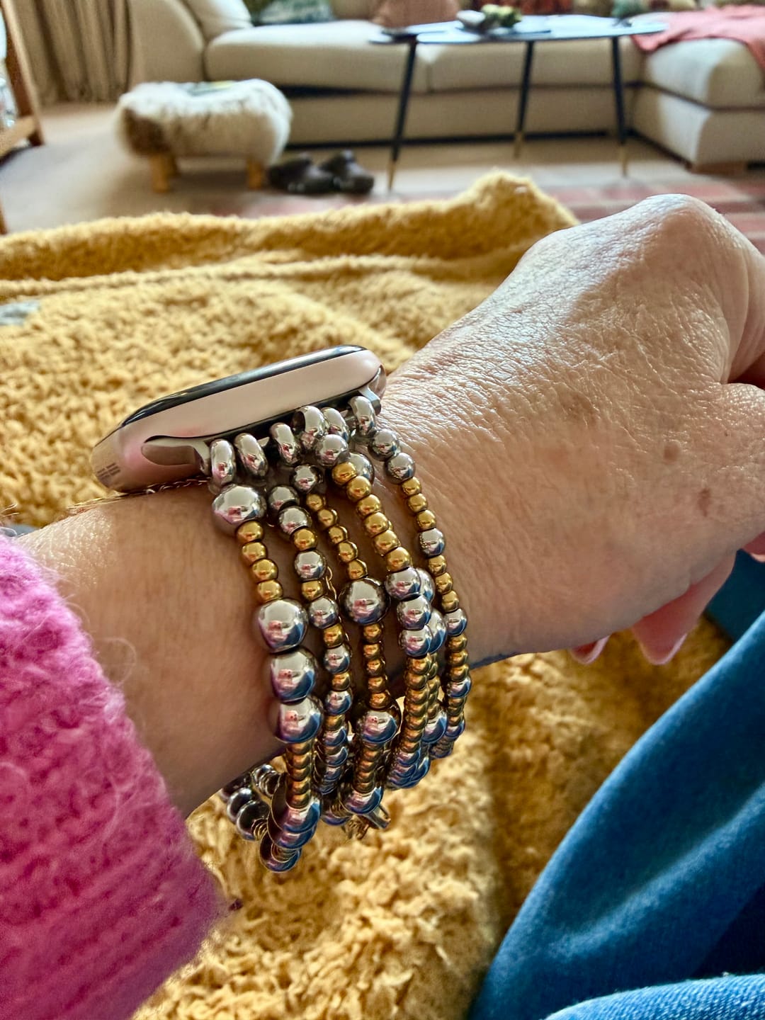 Customer photo review of Eternal Glow Stretch Apple Watch Strap