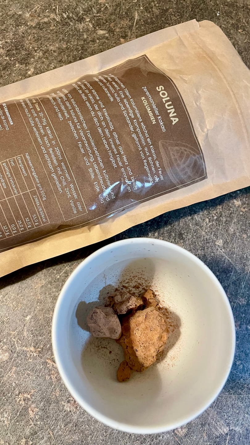 Customer photo review of SOLUNA Zeremonieller Kakao aus Kolumbien
