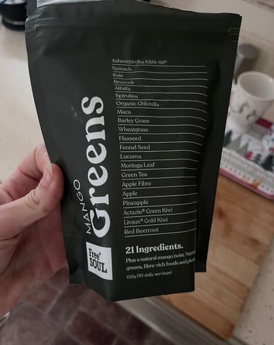 Customer photo review of Free Soul Greens Powder