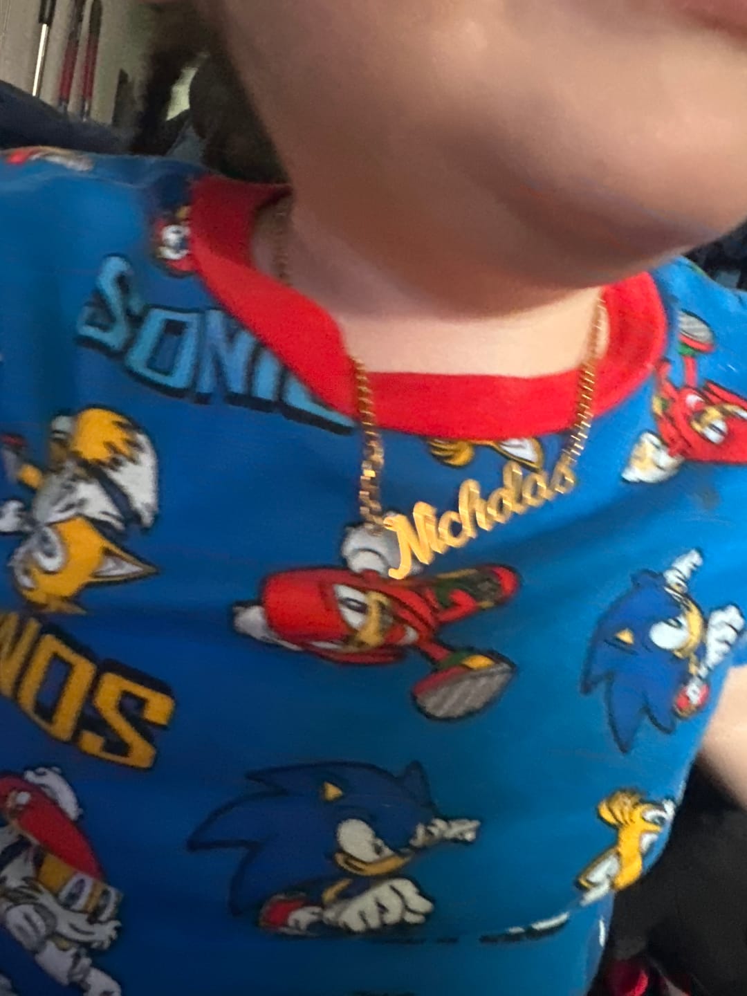 Customer photo review of Kids Custom Name Necklace w/ Cuban Chain