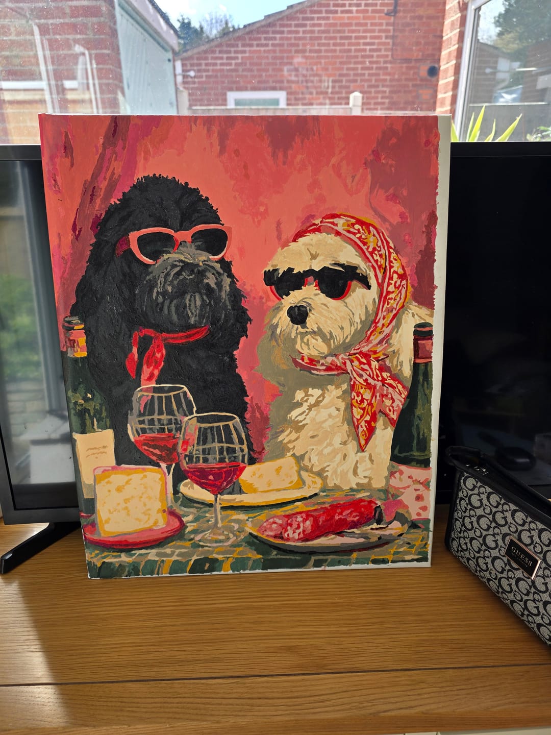 Customer photo review of Fancy dogs | Paint by Number