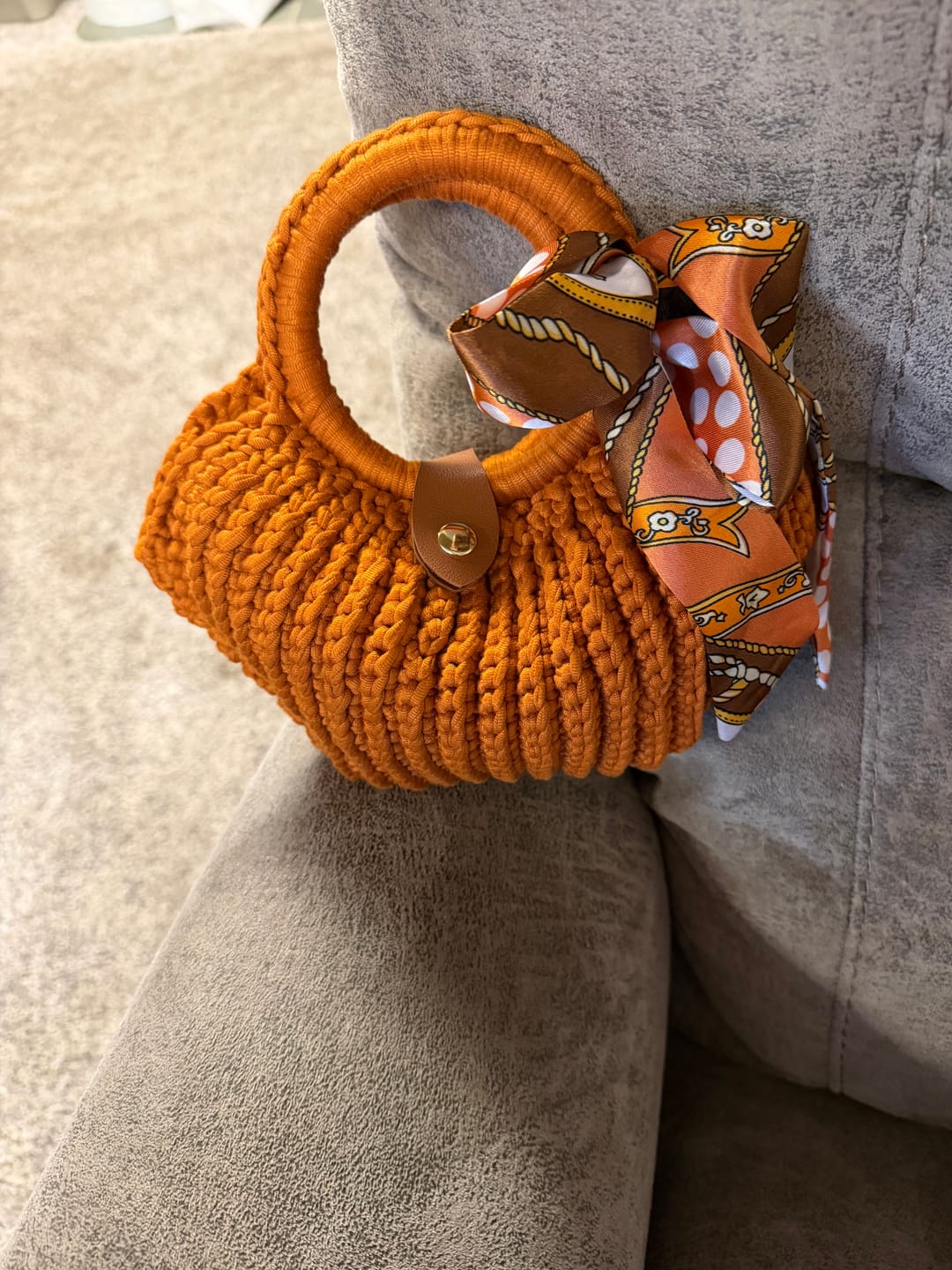 Customer photo review of CrochetPark™ Shell crochet Handbag DIY Kit