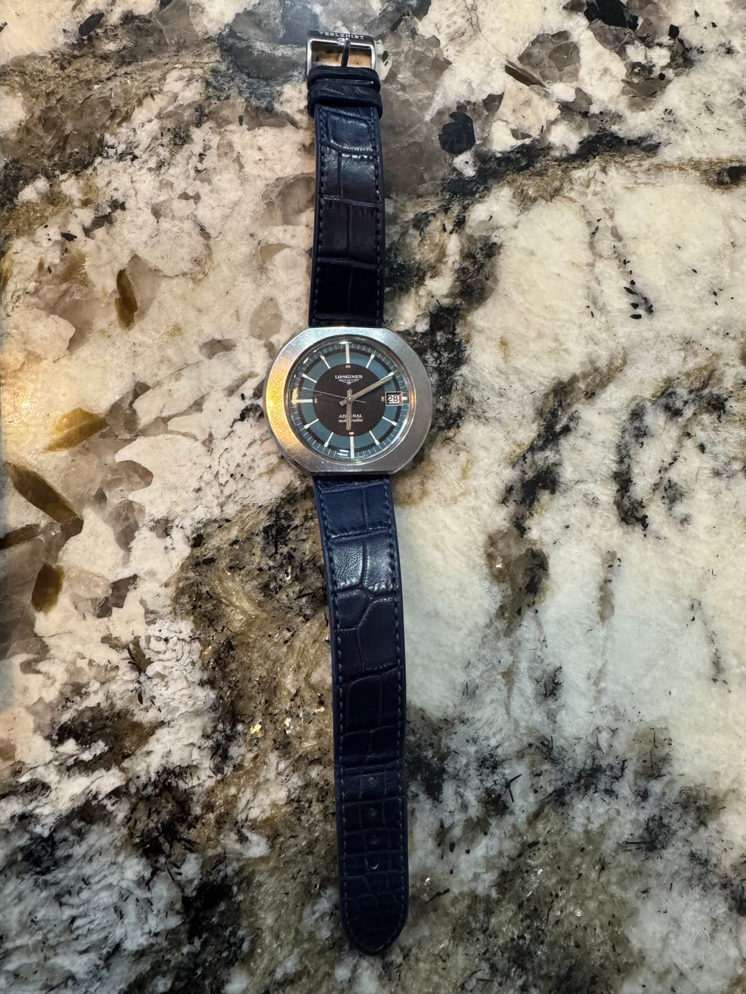 Customer photo review of Matte Azure Blue Alligator