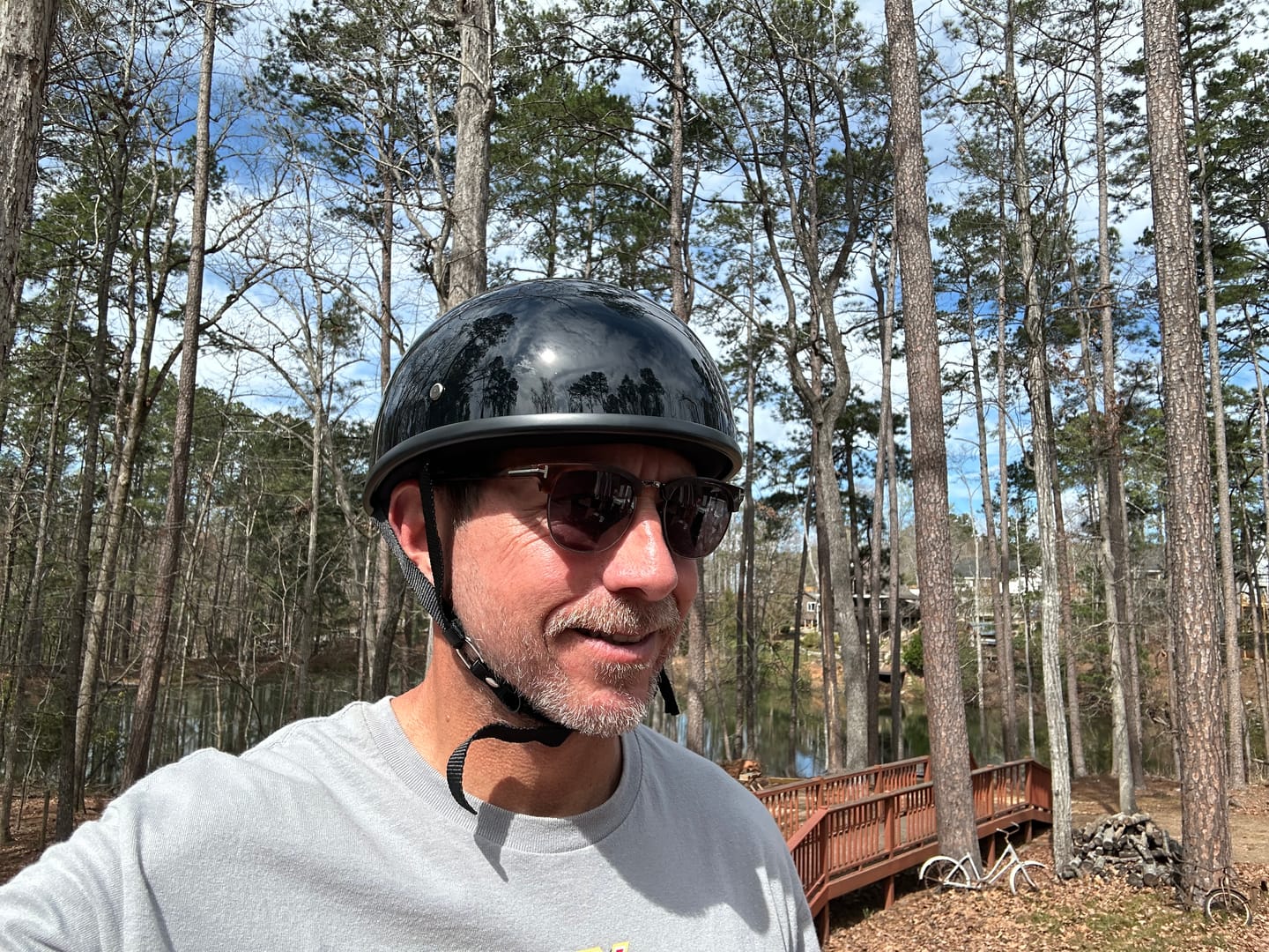 Customer photo review of World's Smallest & Lightest DOT Open Beanie Helmet - Matte Black