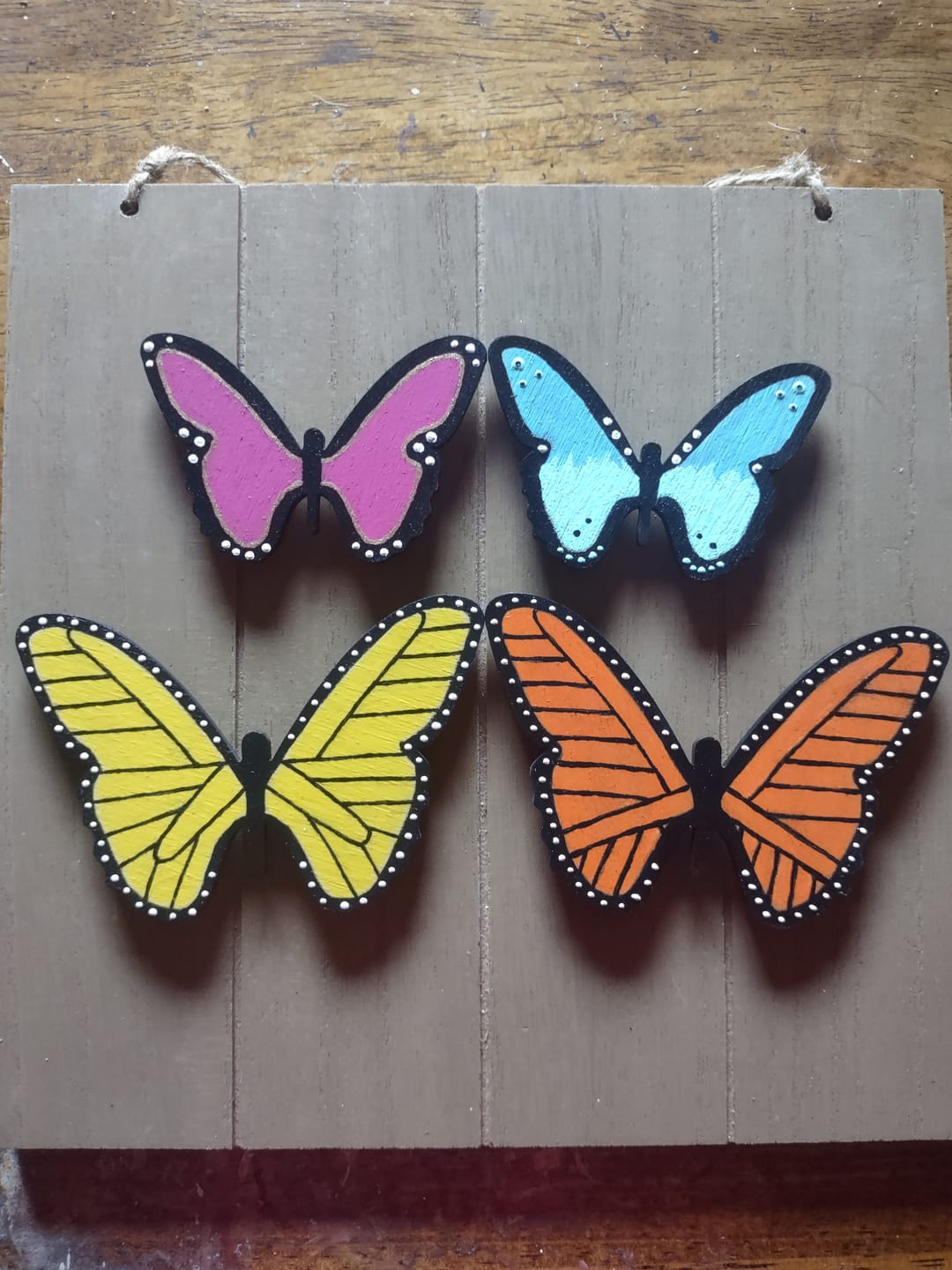 Customer photo review of Unfinished Wood Butterfly Silhouette - Craft- up to 46" DIY