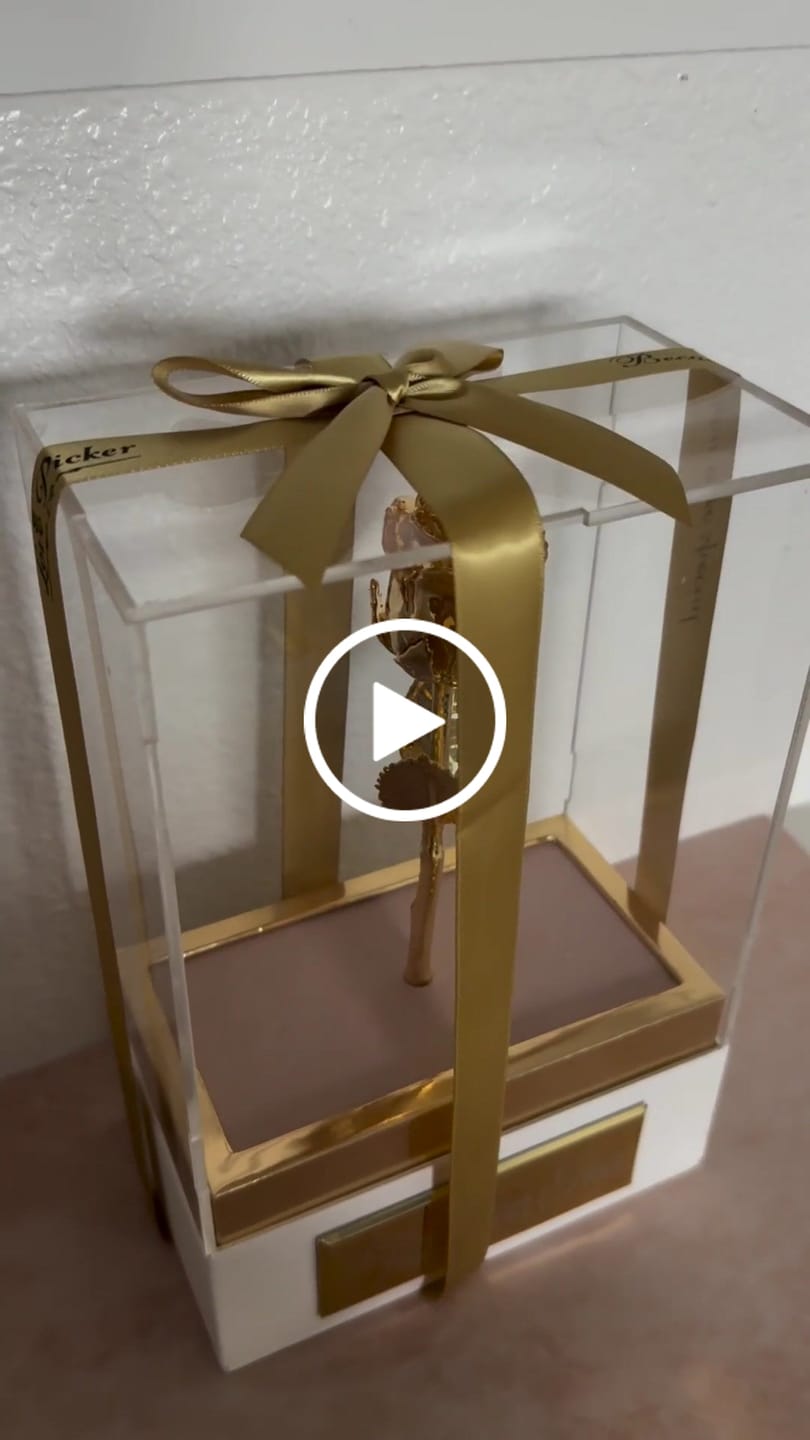Customer video review of Acrylic Display 7" Rose with Personalized Engraving