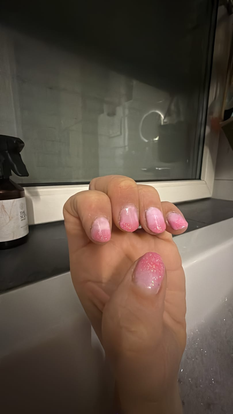 Customer photo review of Crystal White Dipping Powder