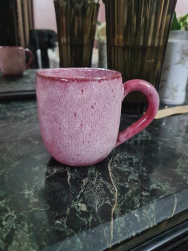 Customer photo review of Earthy Cylinder Mugs