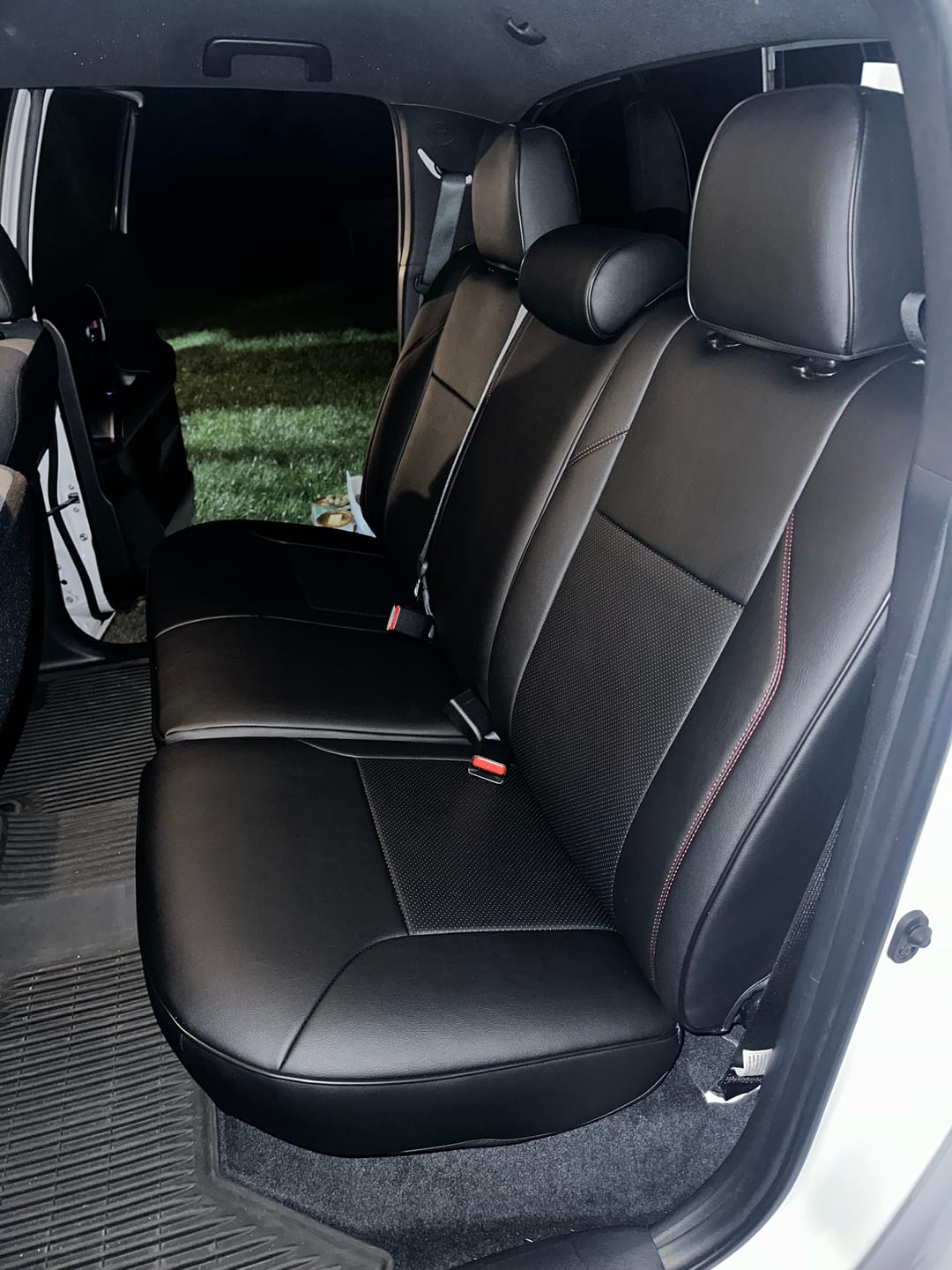 Customer photo review of 2016-23 Toyota Tacoma Custom Leather Seat Covers