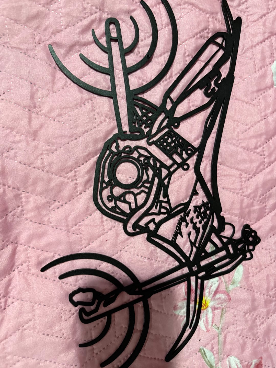 Customer photo review of Your Custom Metal Motorcycle Silhouette