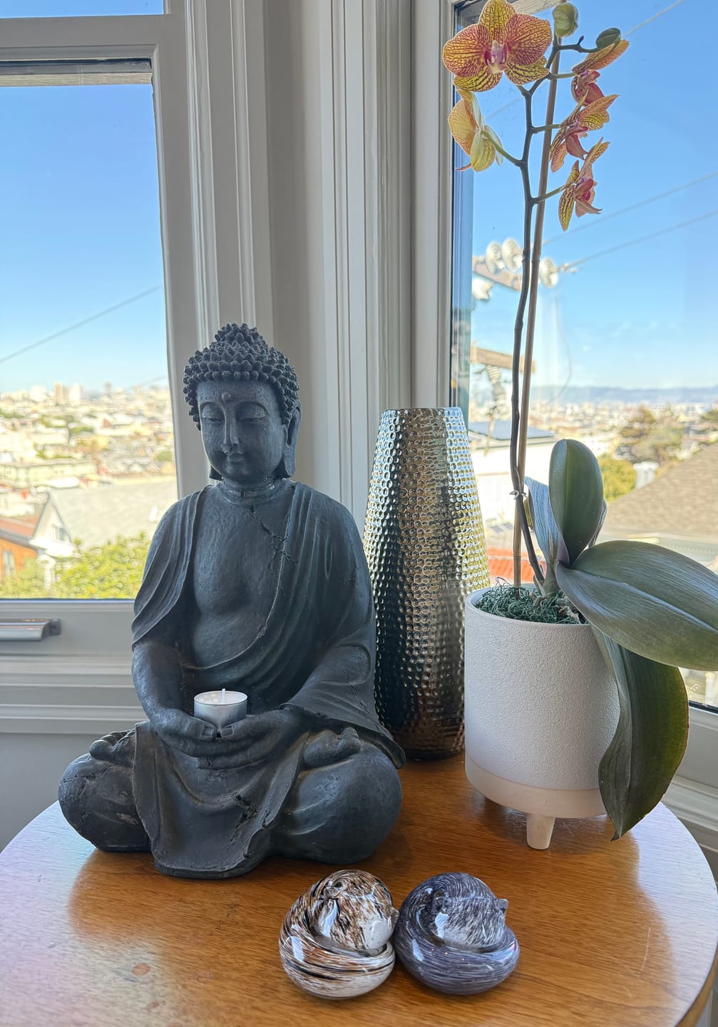 Customer photo review of Sleeping Cat with Infused Cremation Ashes