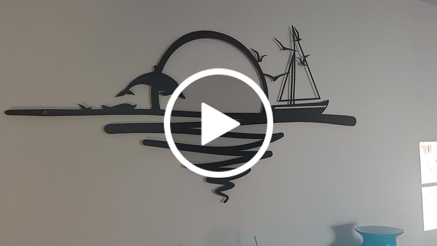 Customer video review of Décoration murale en métal - Lever du soleil (SUN.02)