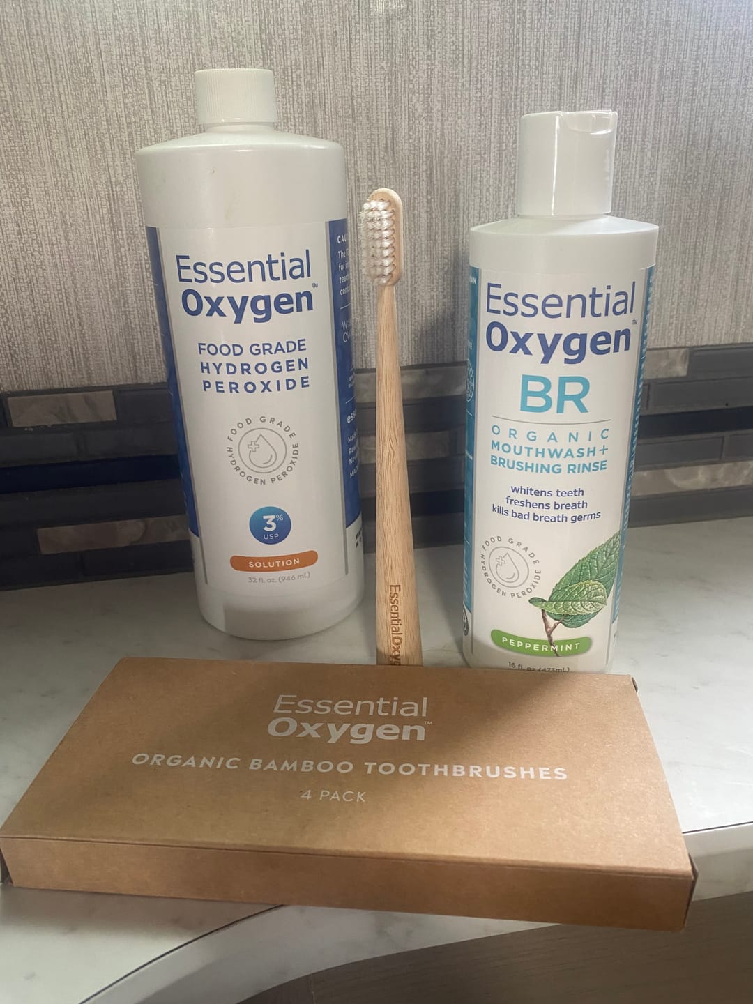 Customer photo review of BR | Organic Mouthwash + Brushing Rinse | Peppermint