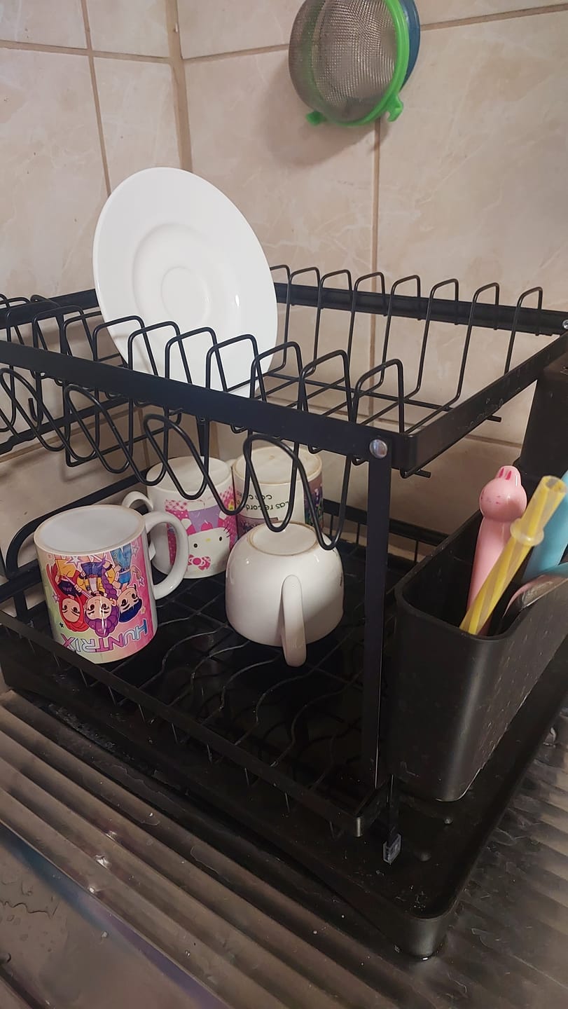 Customer photo review of Escurridor De Platos 2 Niveles Secaplatos Multifuncional