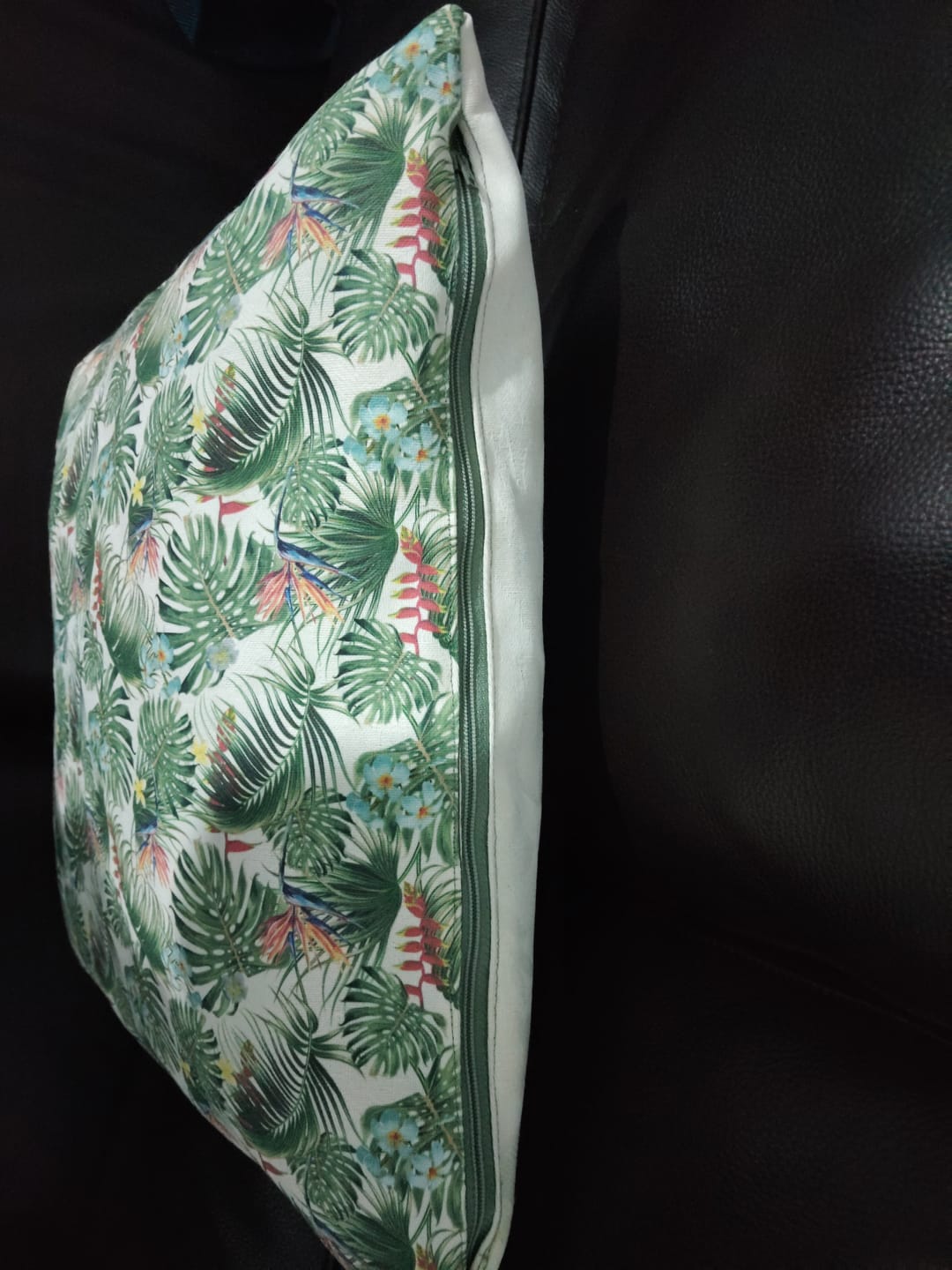 Customer photo review of Try Our New Fabric Panels: Linen Cushion Kit