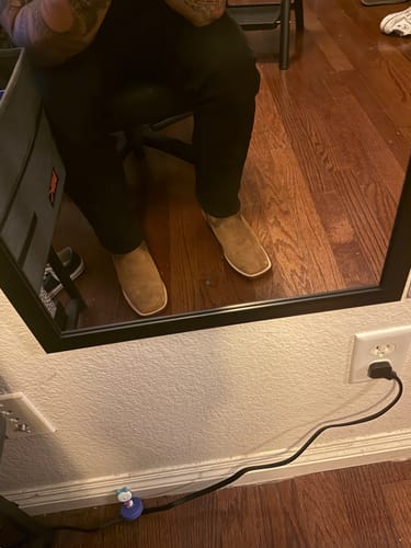 Customer photo review of Cowboy Boot Travertino Rougth Out