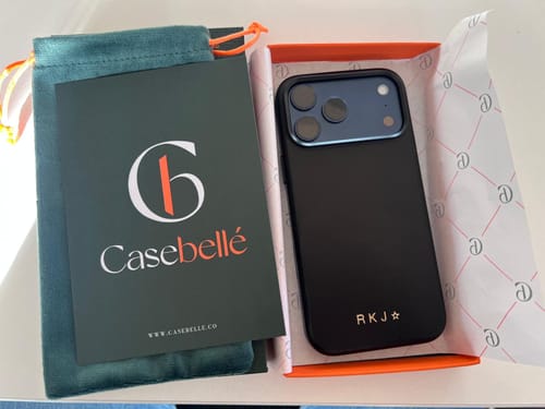 Customer photo review of iPhone 17 Pro Max Leather Case - Vintage Luxe - Noir Black