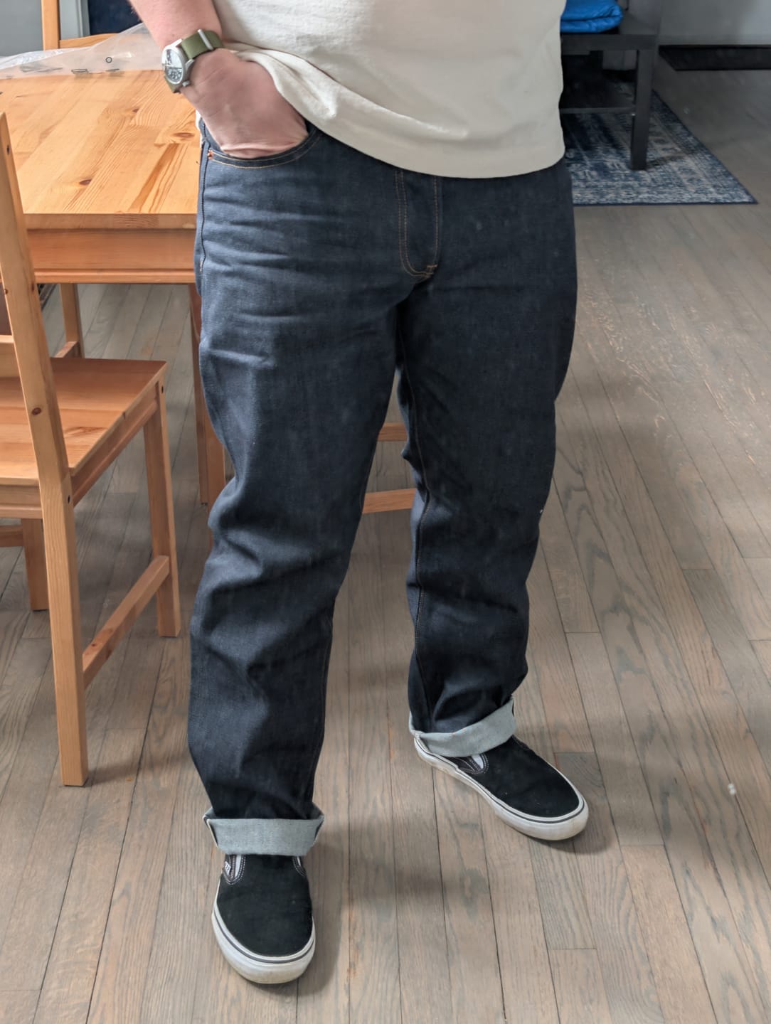 Customer photo review of Lot 602 1969 Model Selvedge Denim Jeans