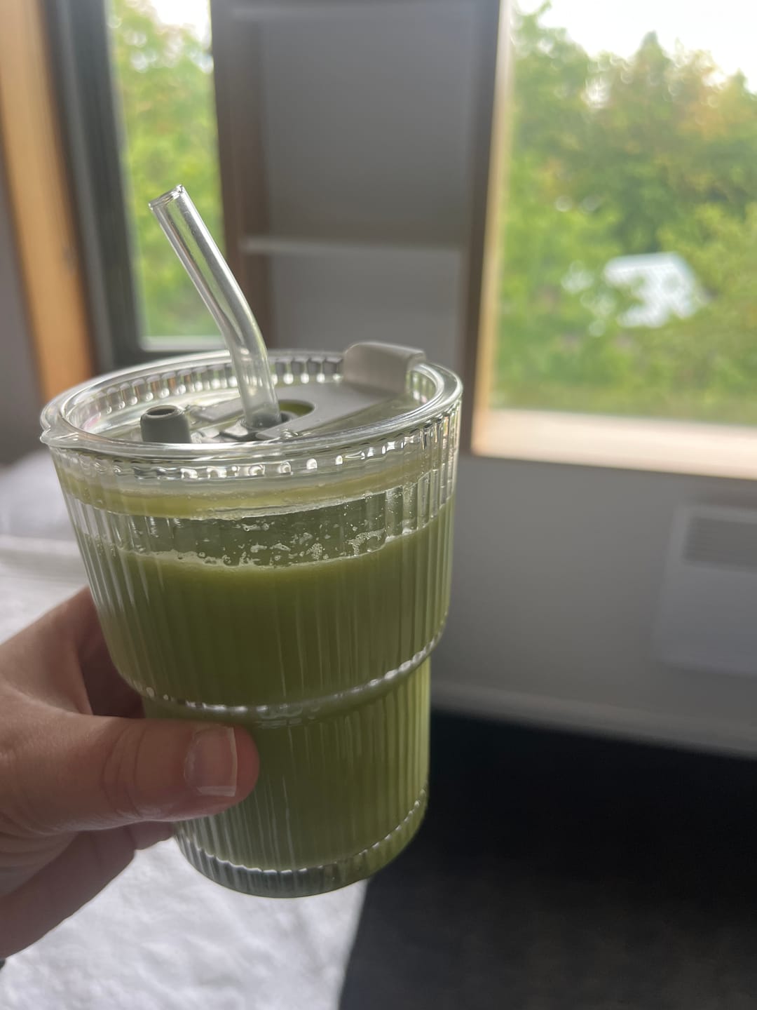 Customer photo review of Wavy Glass Drinkware Cup