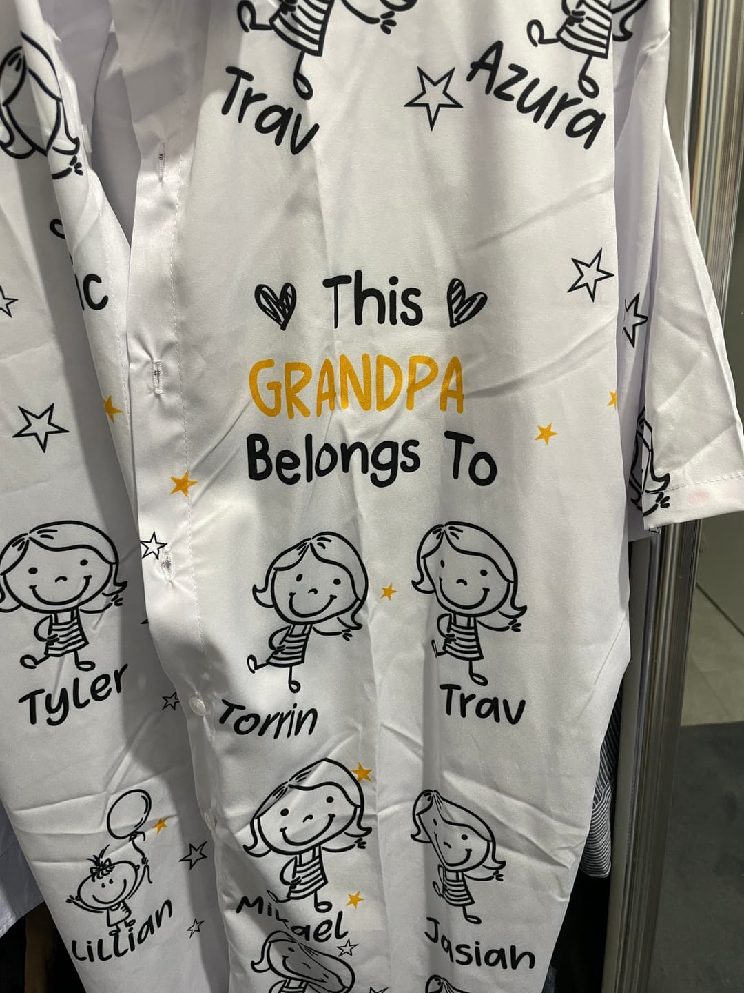 Customer photo review of Personalized Hawaiian Shirt- This Grandpa Belongs To Doodle