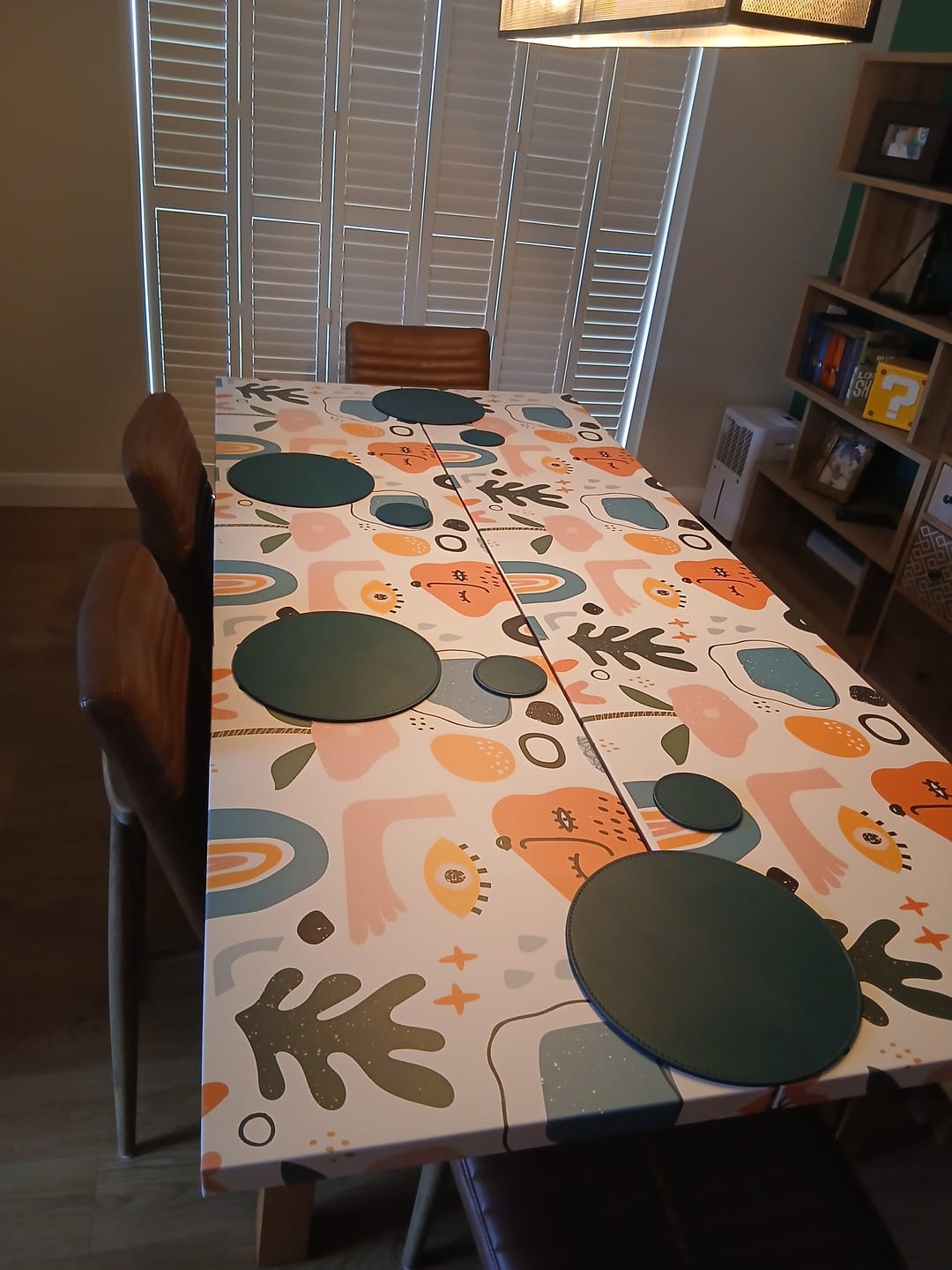 Customer photo review of Ijanks - Colourful Children's Abstract Vinyl Furniture Wrap