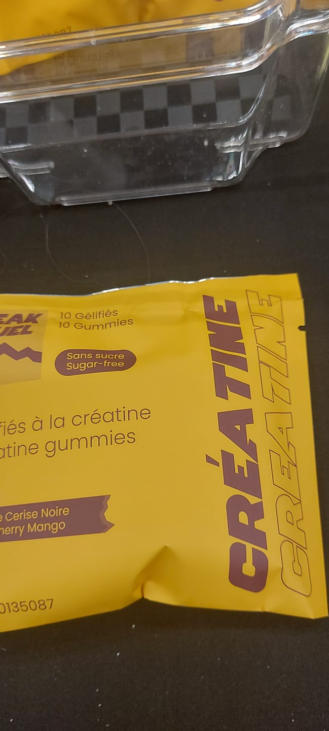 Customer photo review of Gummies à la Créatine - Mangue Cerise Noire