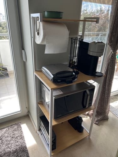 Customer photo review of Ράφι Κουζίνας Βοηθητικό με Πολύμπριζο Νησίδα Κουζίνας Μικροκυμάτων Ραφιέρα KK-S014K02