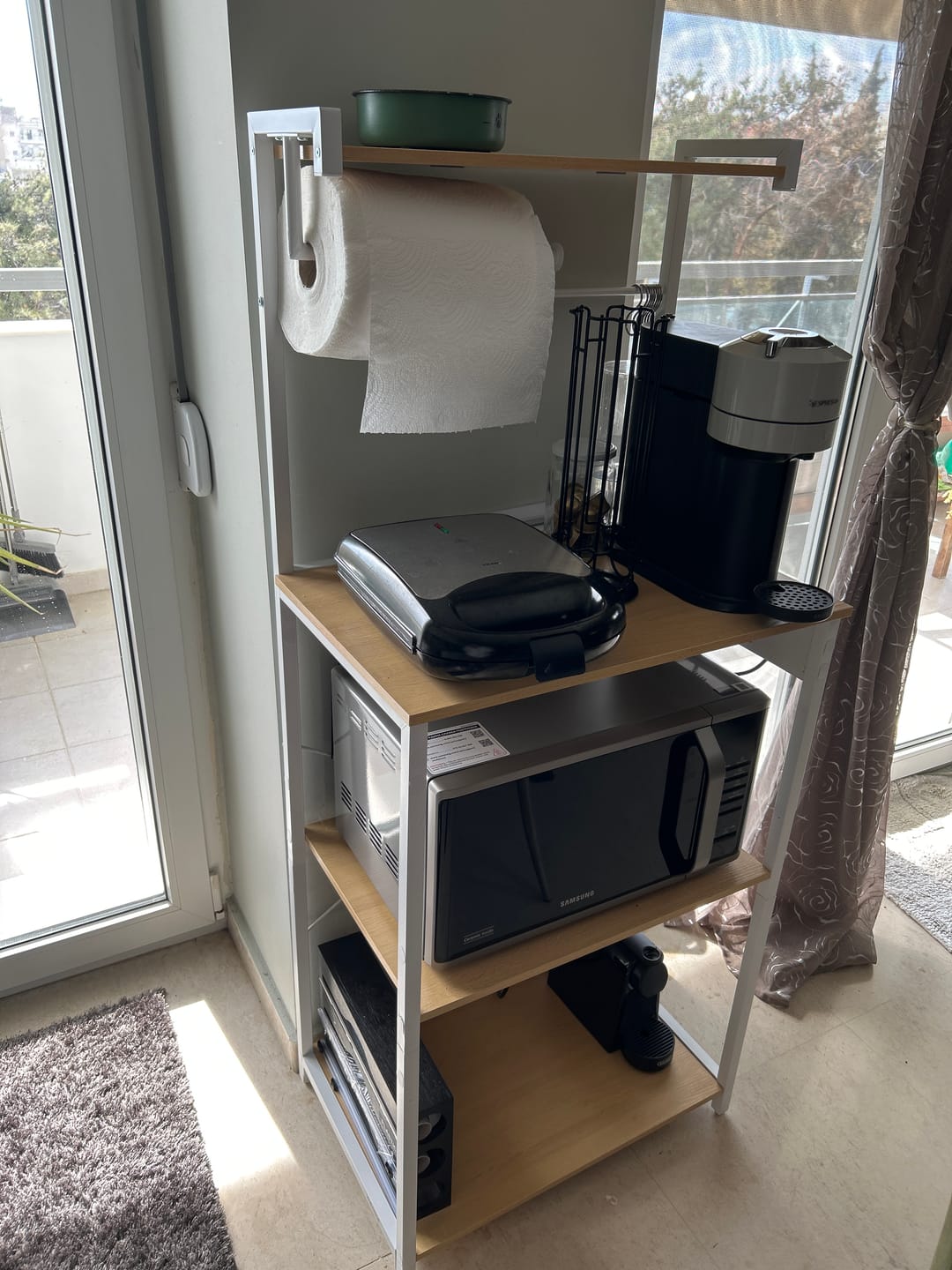 Customer photo review of Ράφι Κουζίνας Βοηθητικό με Πολύμπριζο Νησίδα Κουζίνας Μικροκυμάτων Ραφιέρα KK-S014K02