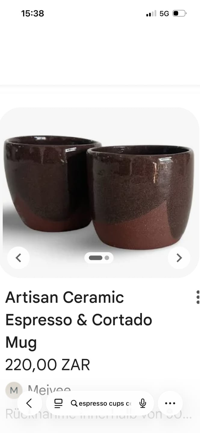 Customer photo review of Artisan Ceramic Espresso & Cortado Mug - Tamil