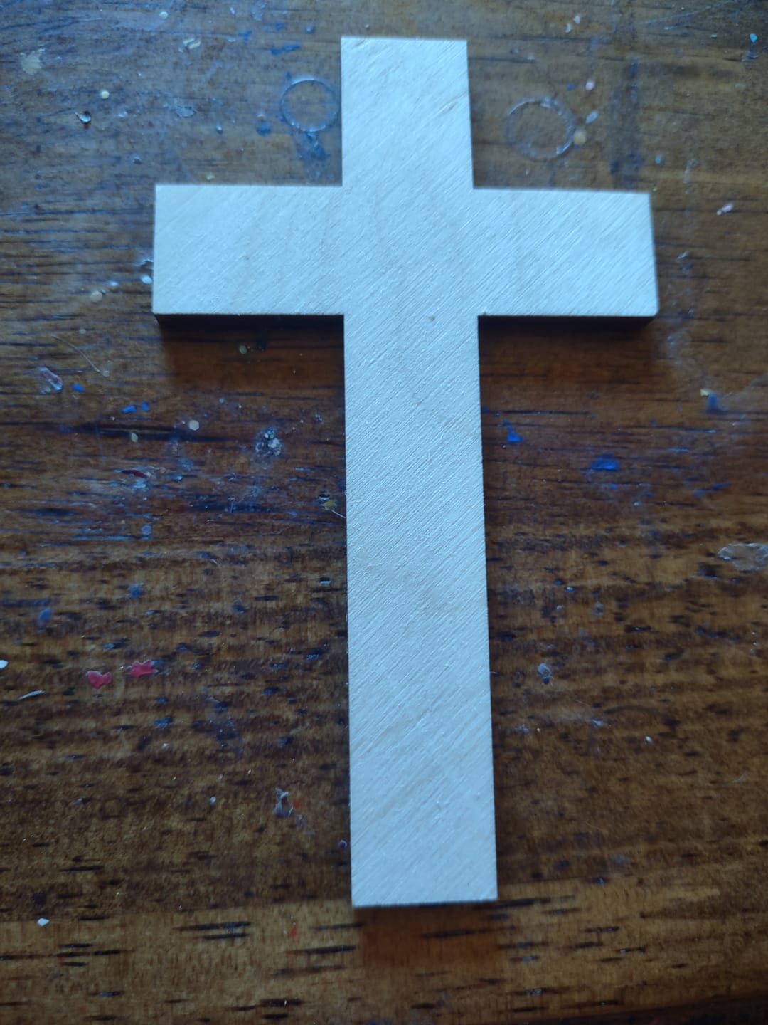 Customer photo review of Unfinished Wood Tall Cross Shape - Christian - Craft - up to 46" DIY