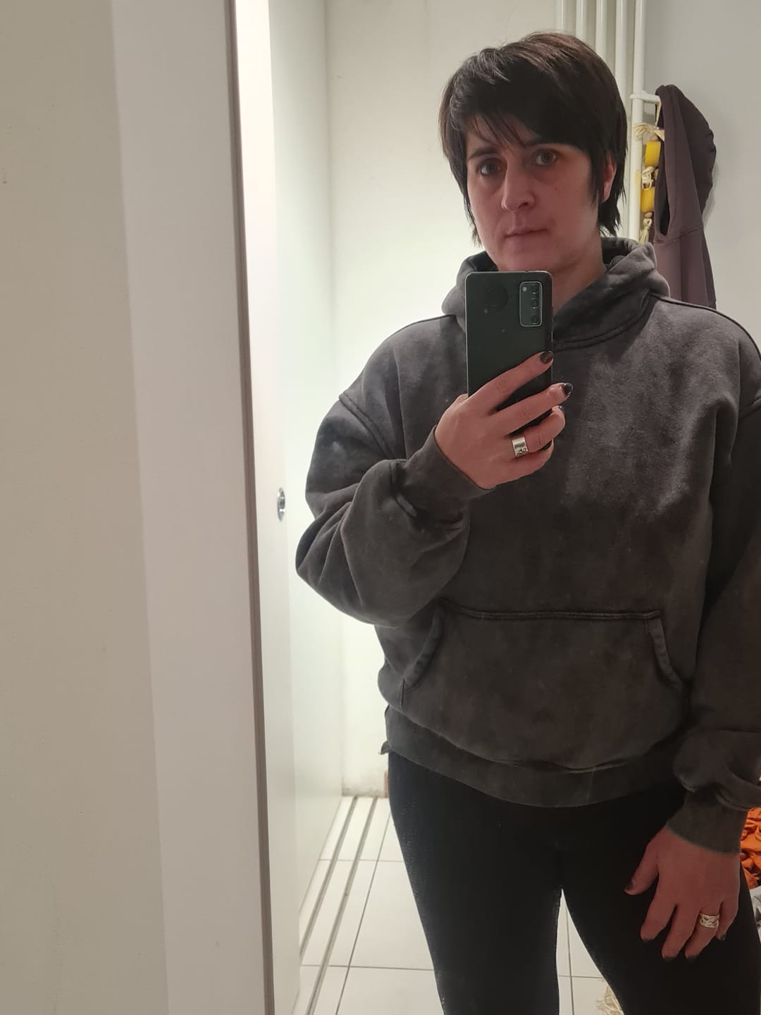 Customer photo review of Hoodie Cropped Blanks 500GSM Stonewashed
