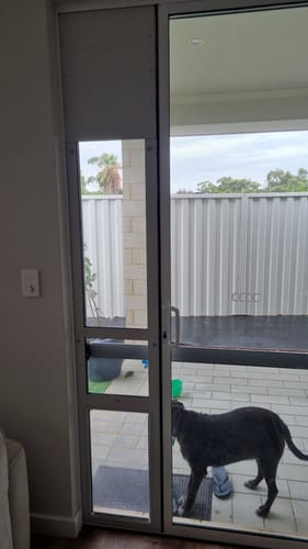Customer photo review of Patio Pet Door Insert