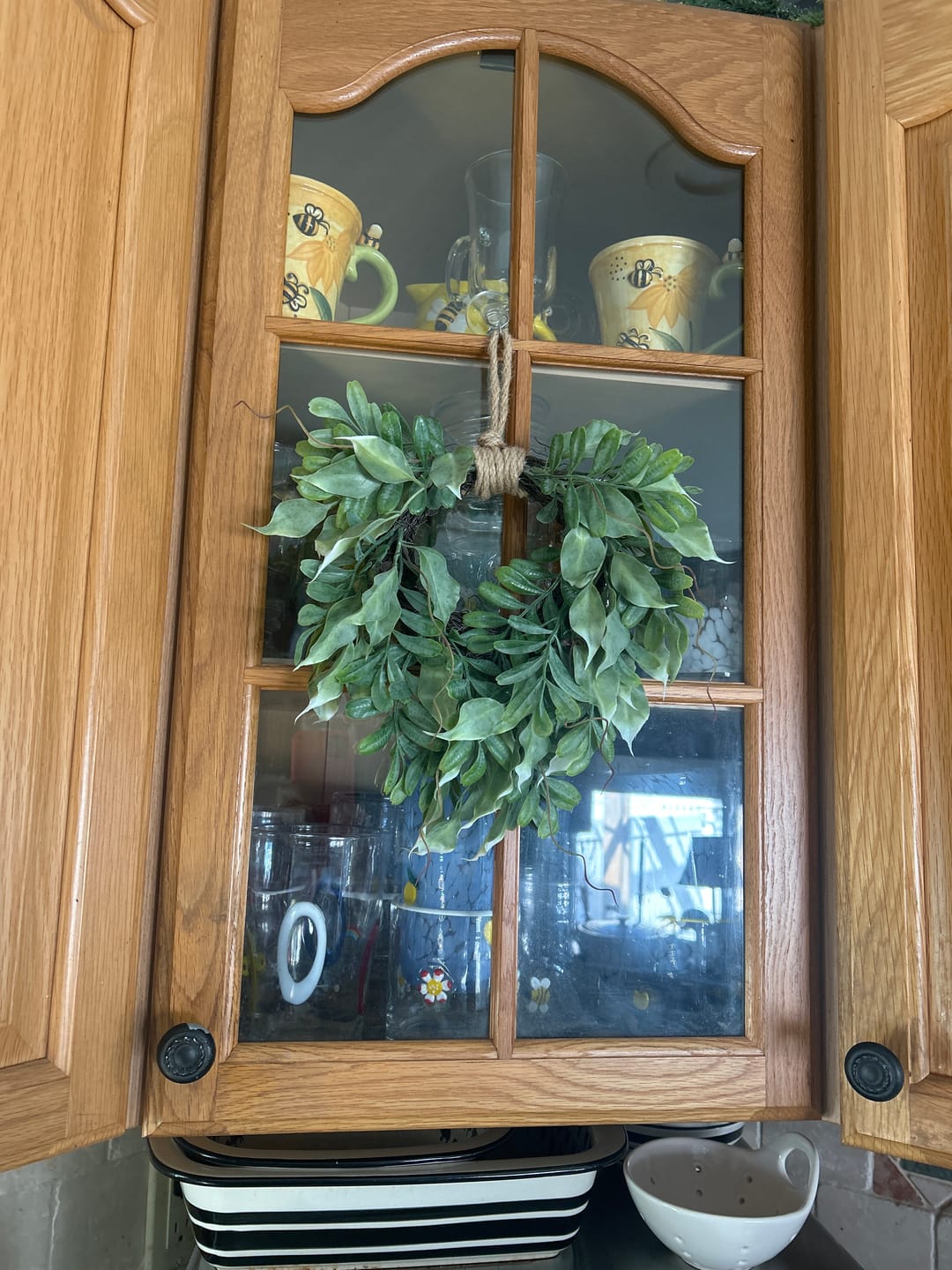 Customer photo review of Eliana Leafy Miniature Wreath | Small