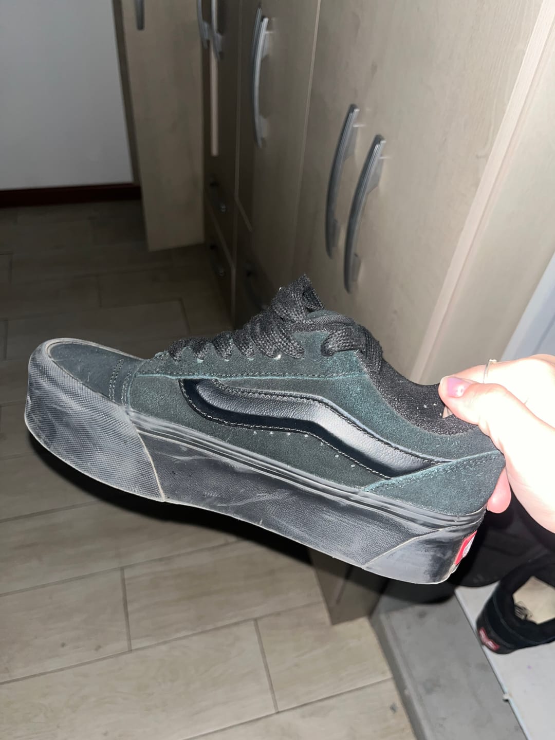 Customer photo review of Zapatillas Vans Knu Stack Mujer Mono Negro
