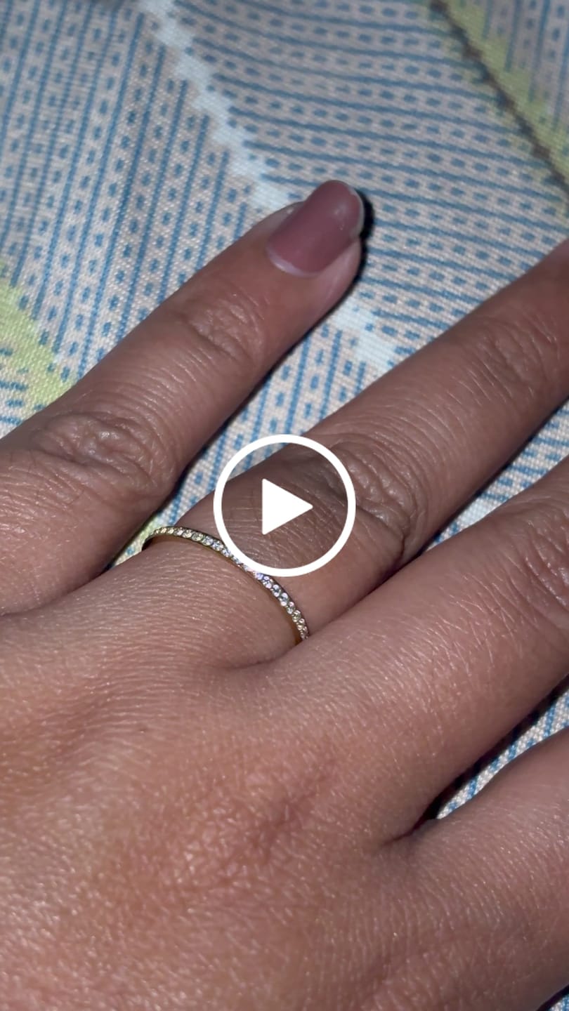 Customer video review of Delicate Stone Studded Band Ring