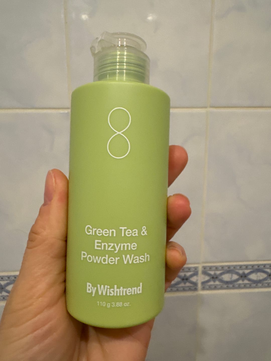 Customer photo review of Enzīmu pūderis ar zaļo tēju By Wishtrend Green Tea & Enzyme Powder Wash