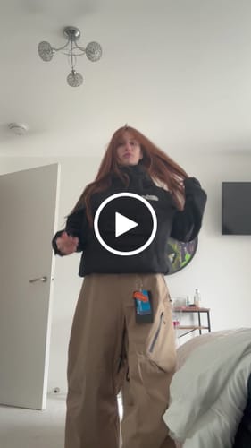 Customer video review of Women's Black Lightweight Breathable Baggy Snow Pants