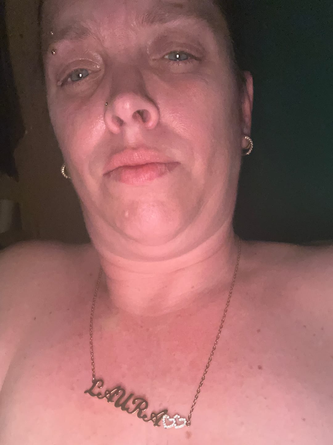 Customer photo review of Iced Hearts Name Necklace