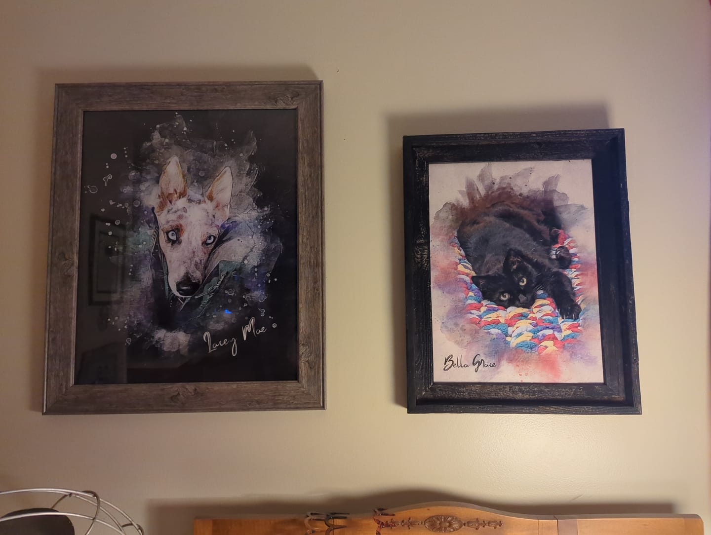 Customer photo review of Personalized Pet portrait