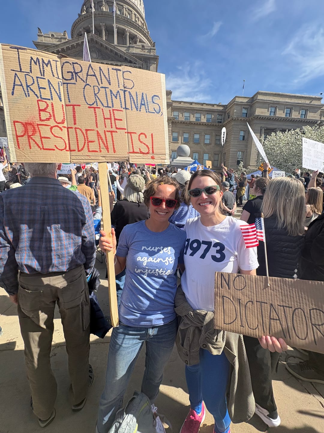 Customer photo review of Nurses Against Injustice Triblend T-Shirt
