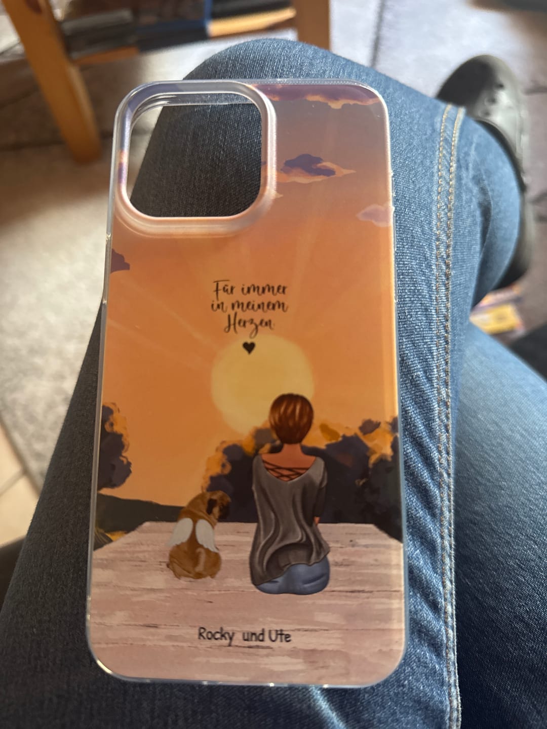 Customer photo review of Personalisierte Handyhülle - Unterwegs mit Haustier