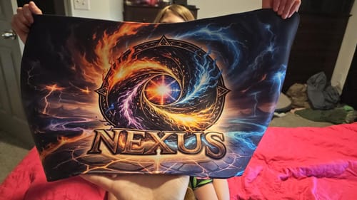 Customer photo review of Custom Playmat (24" x 14")